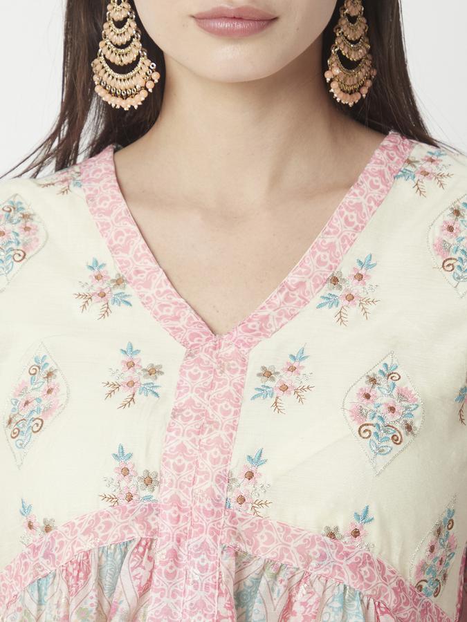 Women Floral Print A-line Kurta  image number 3