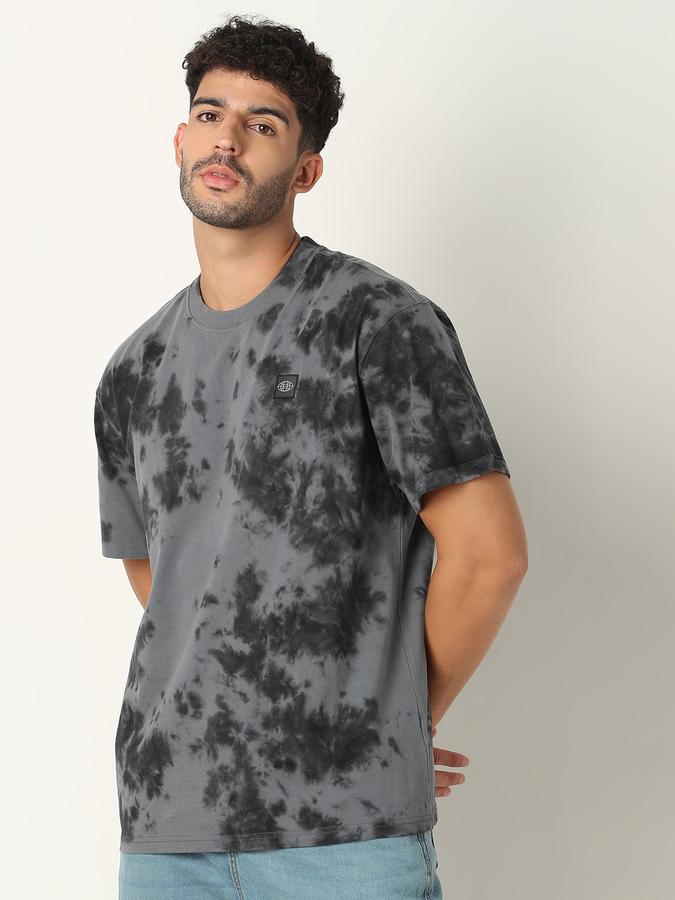 Men Tie & Dye Regular Fit Crew-Neck T-Shirt image number 1