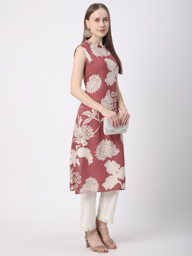 Women Printed Straight Kurta  image number 1