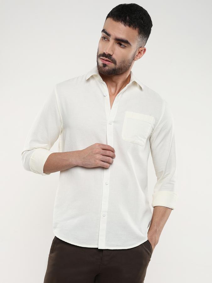 Men Regular Fit Shirt with Patch Pocket image number 1