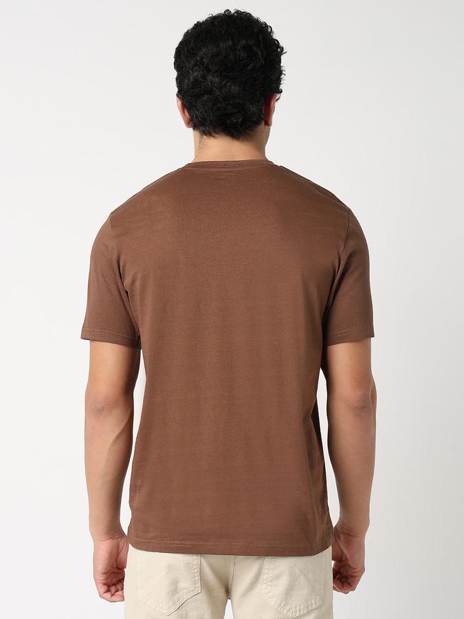 Solid Men Round Neck T-Shirt  image number 3