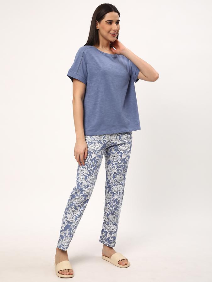 Women Floral Print Pyjamas & T-Shirt Set image number 2