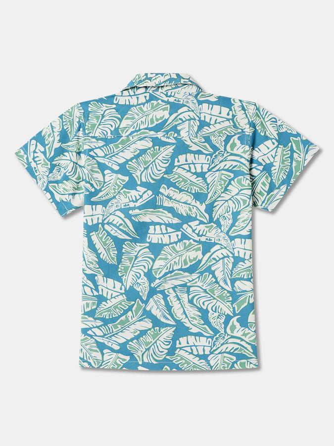 Boys Tropical Print Relaxed Fit Shirt image number 1