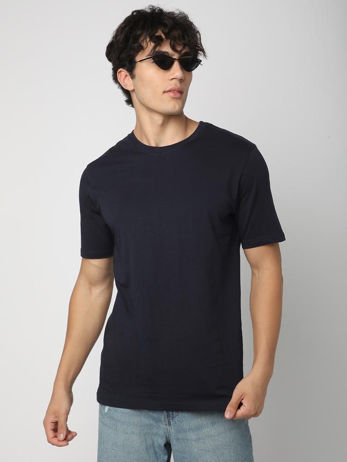 Solid Men Round Neck T-Shirt