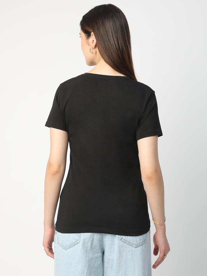 Solid Women V Neck T-Shirt image number 2