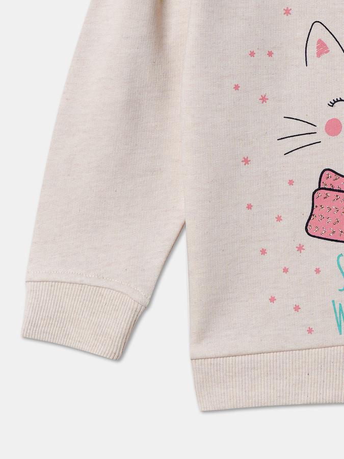 Full Sleeve Printed Baby Girls Sweatshirt  image number 3