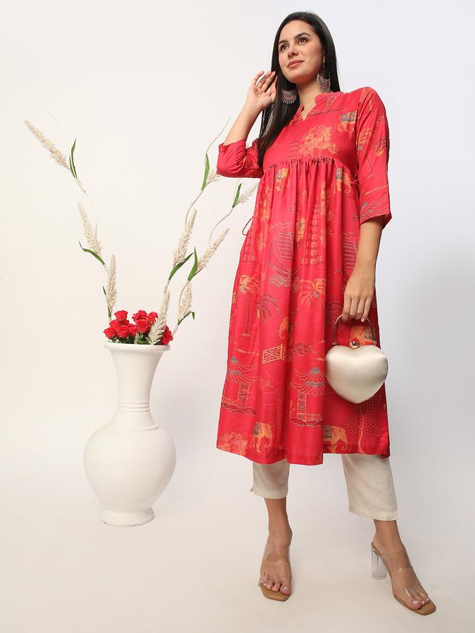 Women Printed A-Line Kurta image number 1