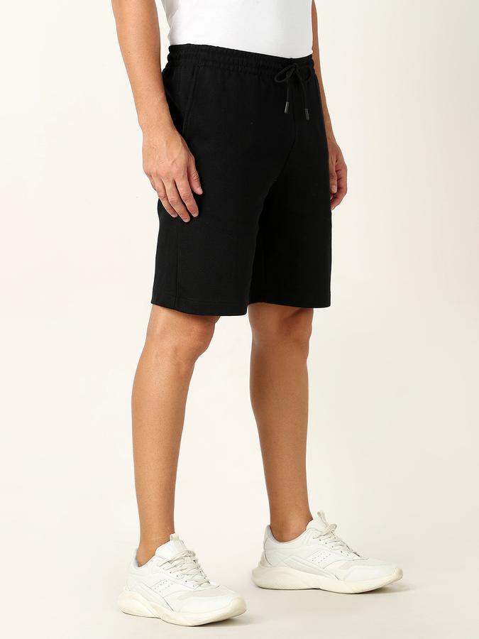 Men Regular Fit Knit Shorts with Insert Pockets  image number 2