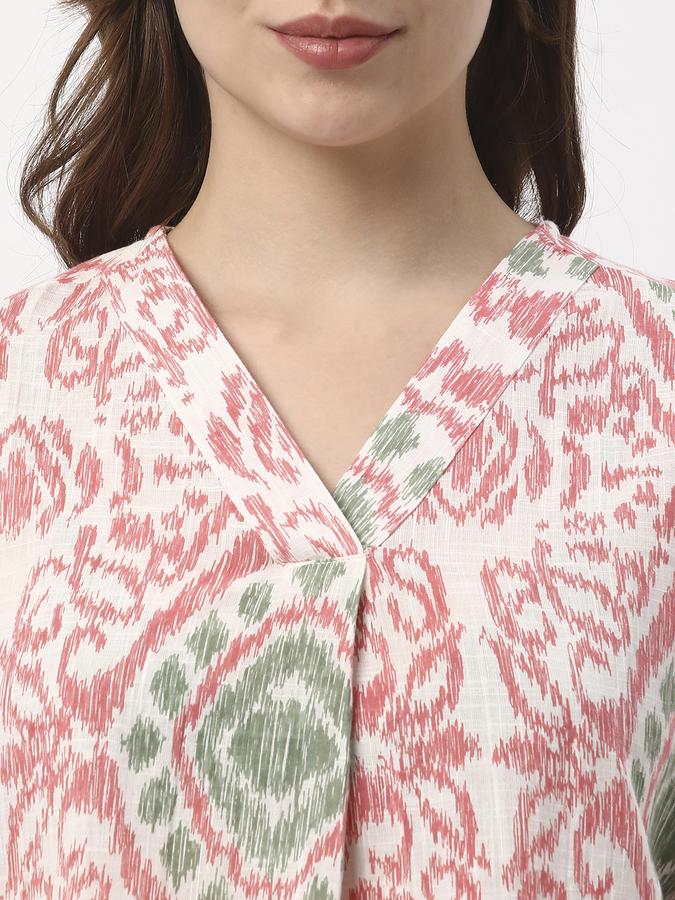 Women Printed V-Neck Suits & Sets image number 3