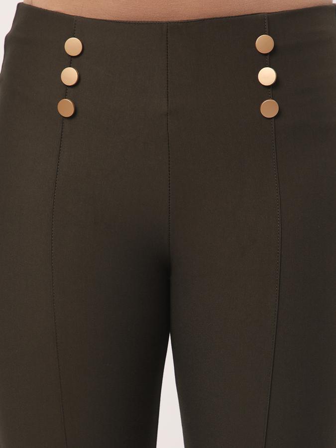 Women Skinny Fit Flat-Front Pants image number 3