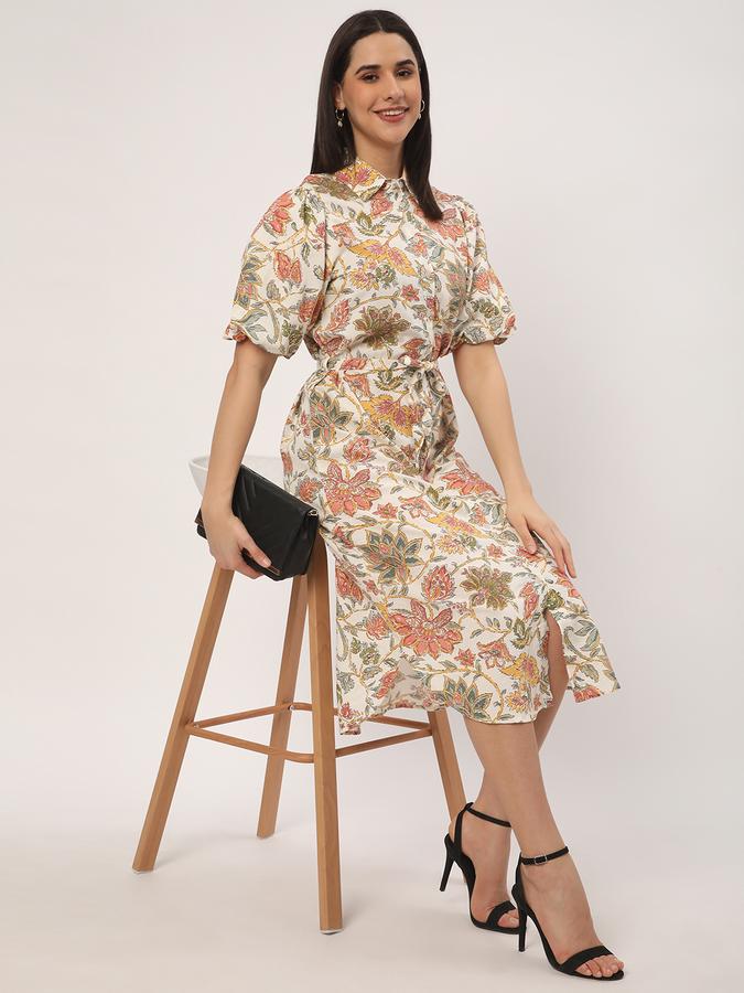 Women Floral Print A-Line Dress image number 1