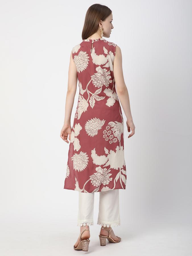 Women Printed Straight Kurta  image number 2