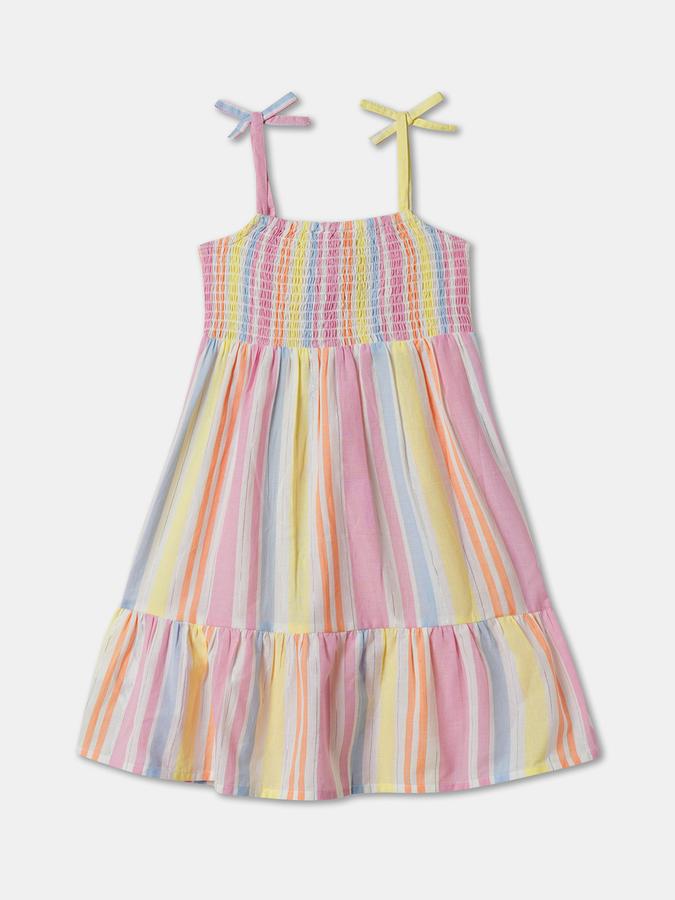 Girls Stripes Casual Dress image number 1