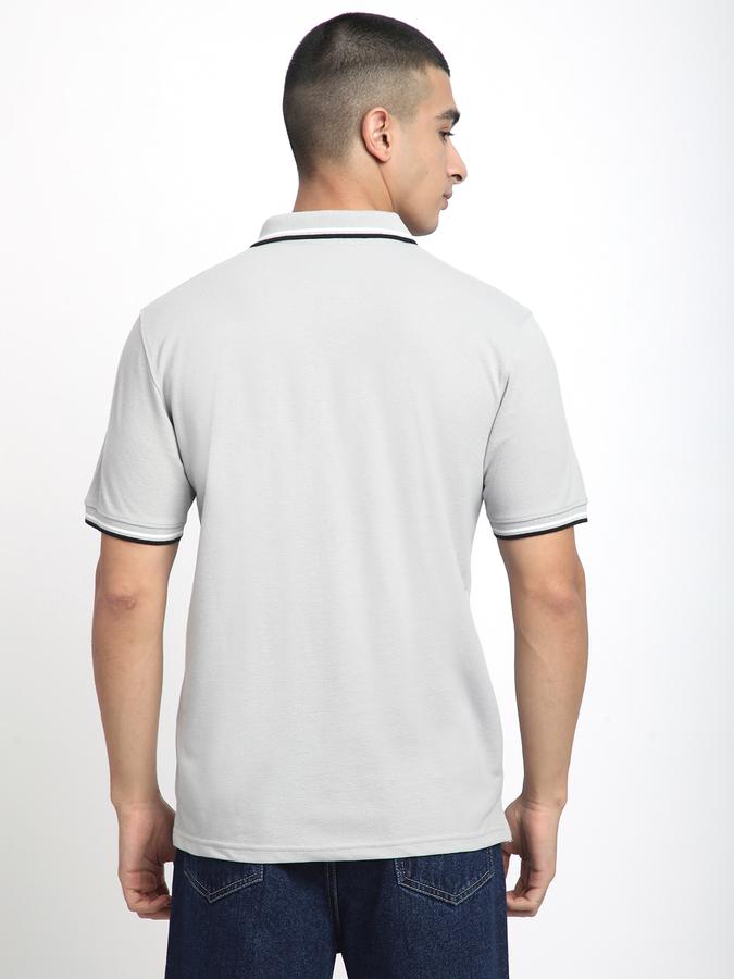 Solid Men Polo Neck T-Shirt image number 2