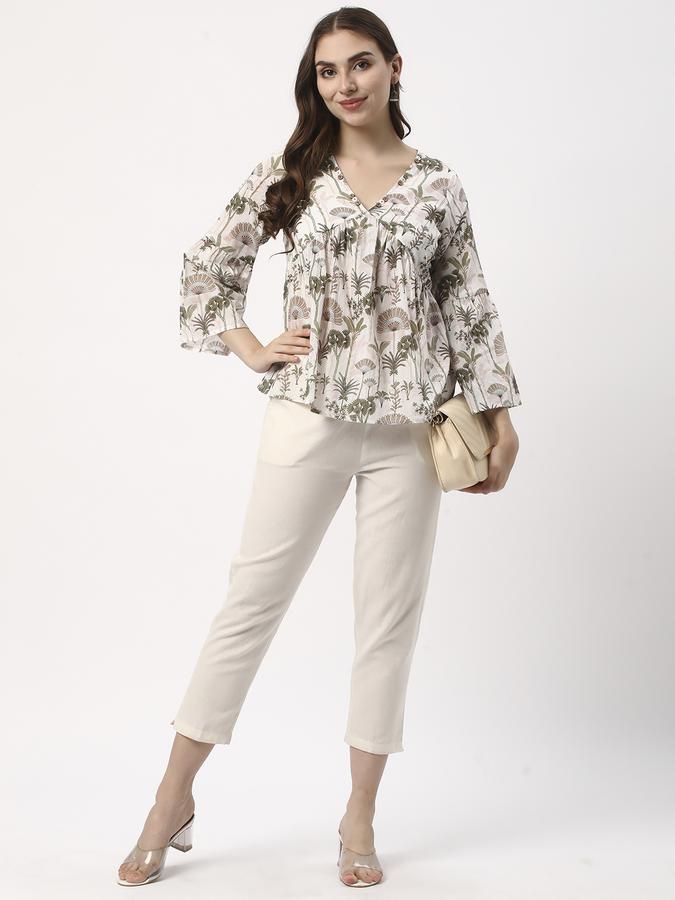 Women Printed V-Neck Tops & Tunics image number 1