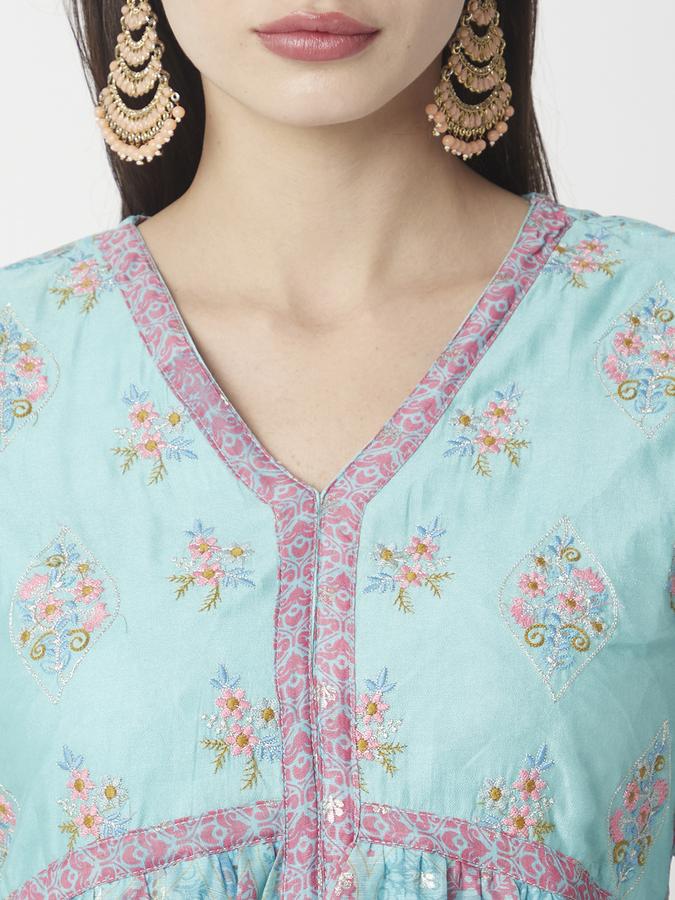 Women Floral Print A-line Kurta  image number 3