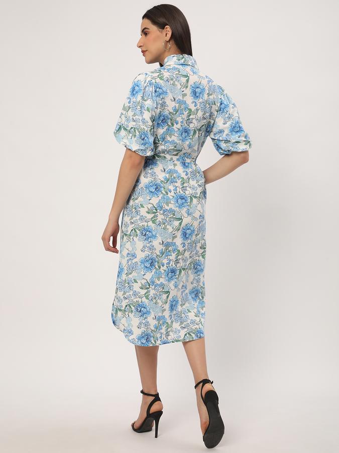 Women Floral Print A-Line Dress image number 2