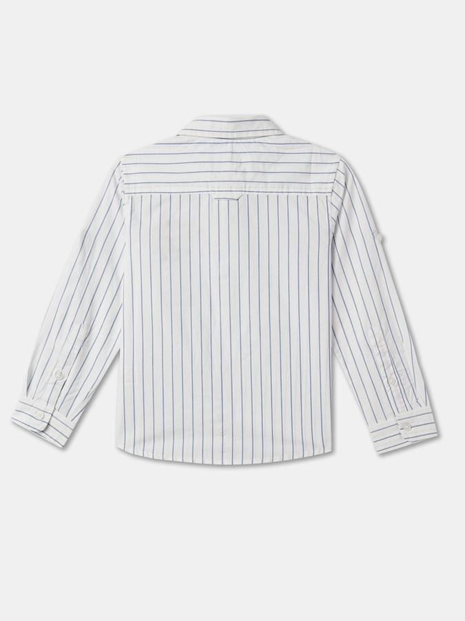 Women Striped Relaxed Fit Shirt with Button-Closure image number 1