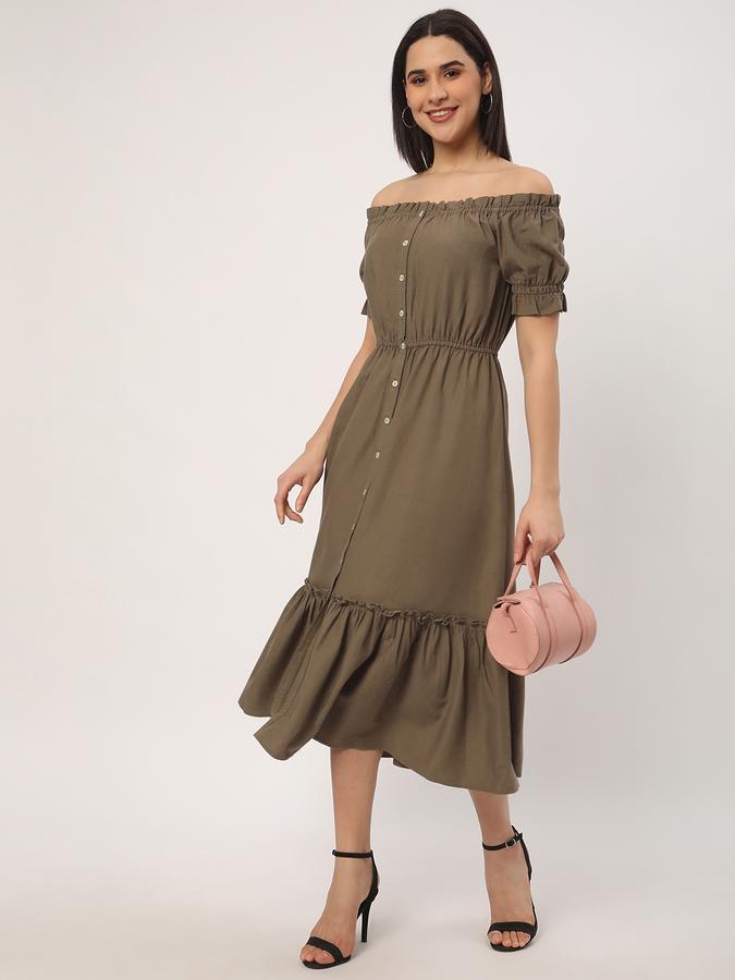 Women Off Shoulder A-Line Dress image number 1