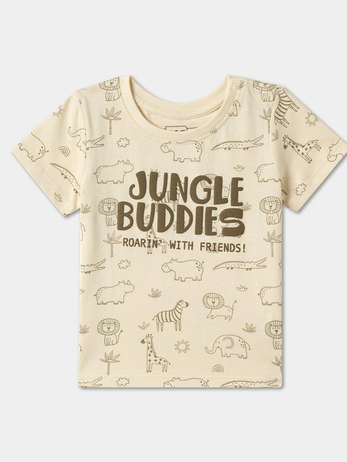 Baby Boys Printed Pure Cotton Regular T Shirt 