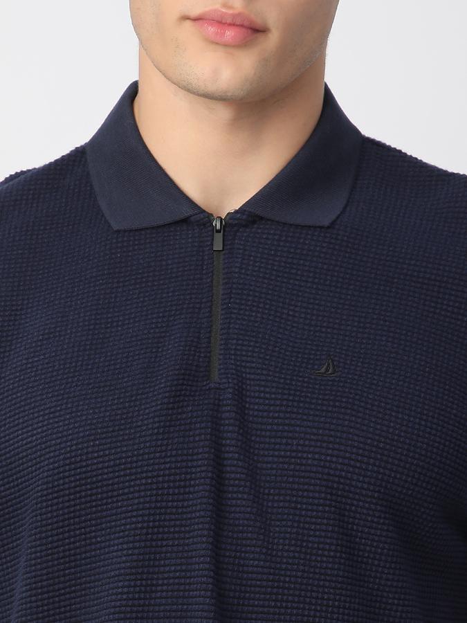 Solid Men Polo Neck T-Shirt image number 3