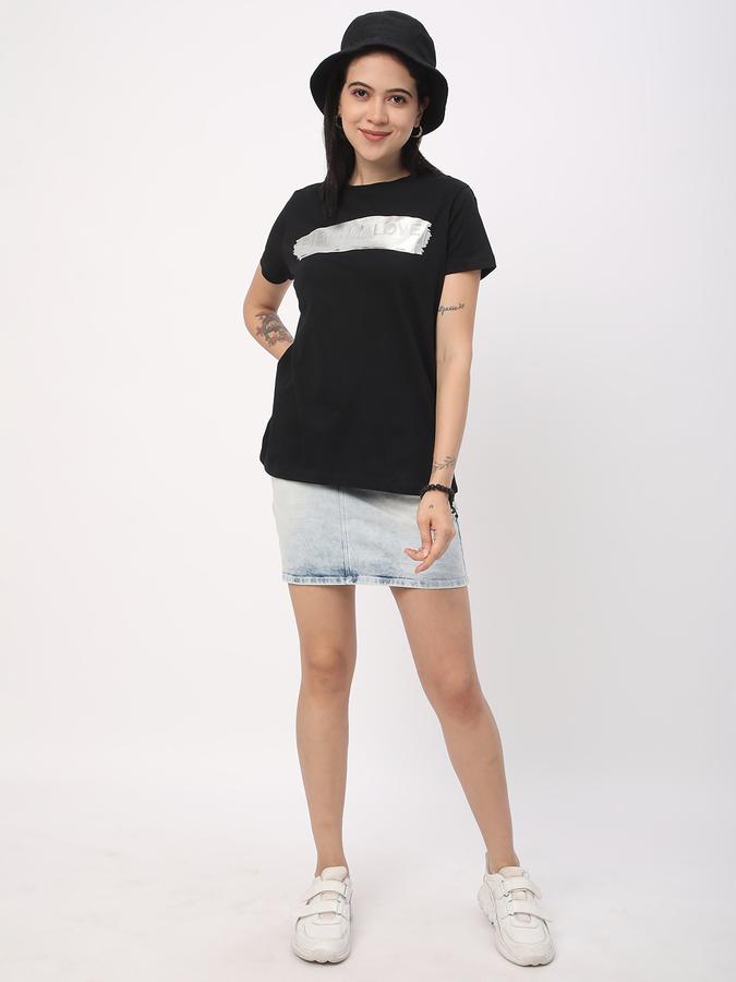 Graphic Print Women Round Neck T-Shirt image number 1