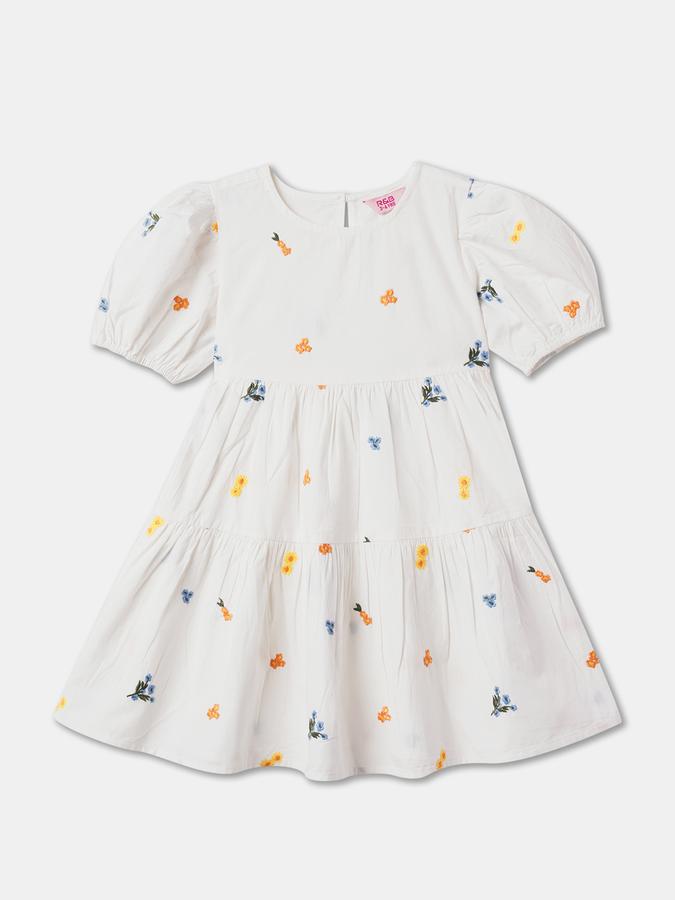 Girls Embroidered A-Line Dress