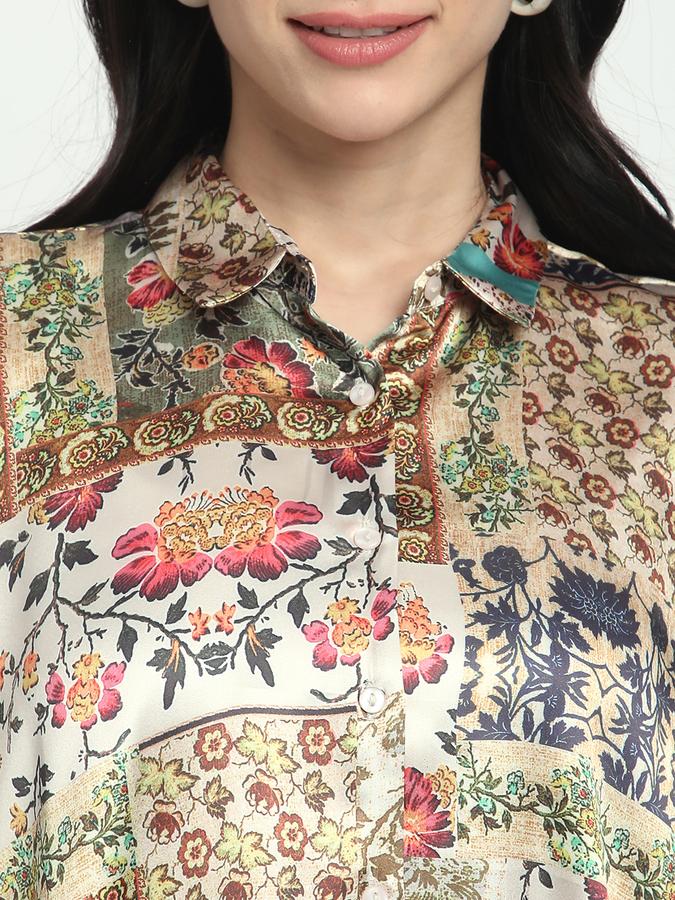 Women Floral Print Casual Shirt image number 3