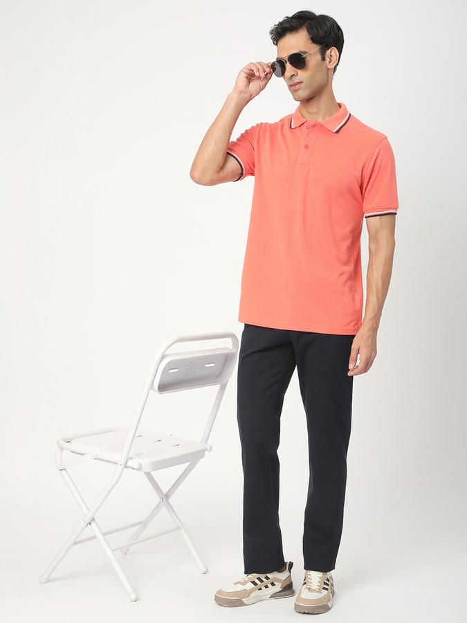 Solid Men Polo Neck T-Shirt image number 1