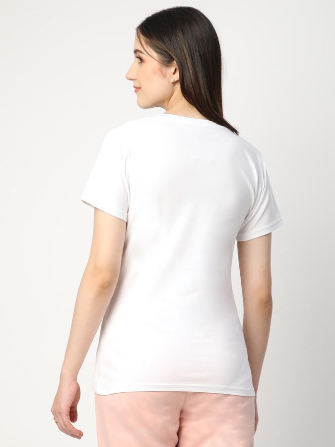 Solid Women Round Neck T-Shirt image number 2