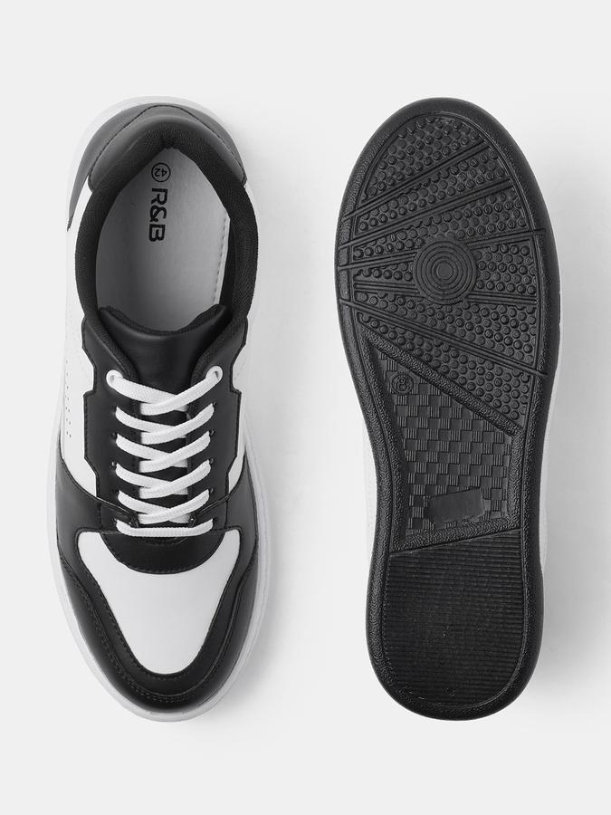 Men Colourblock Lace-Up Sneakers image number 3