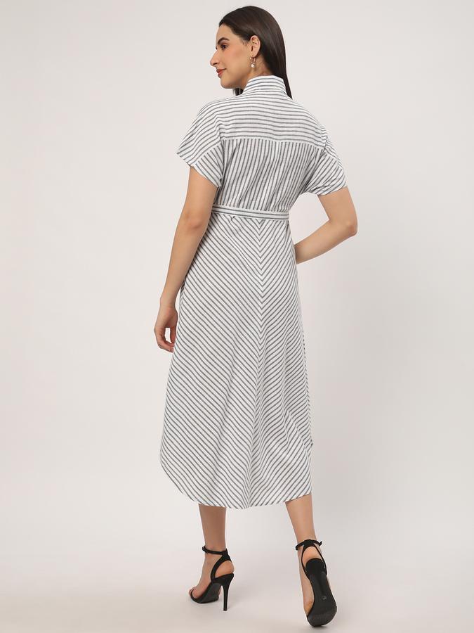 Women Striped A-Line Dress image number 3