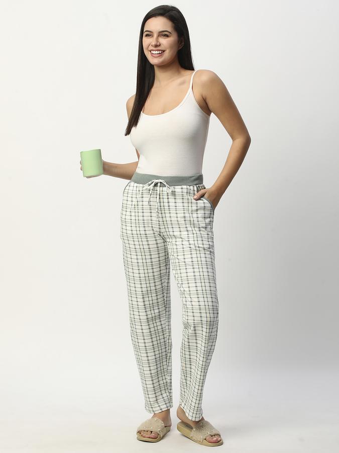 Women Checkered Pyjamas with Drawstring Waist image number 1