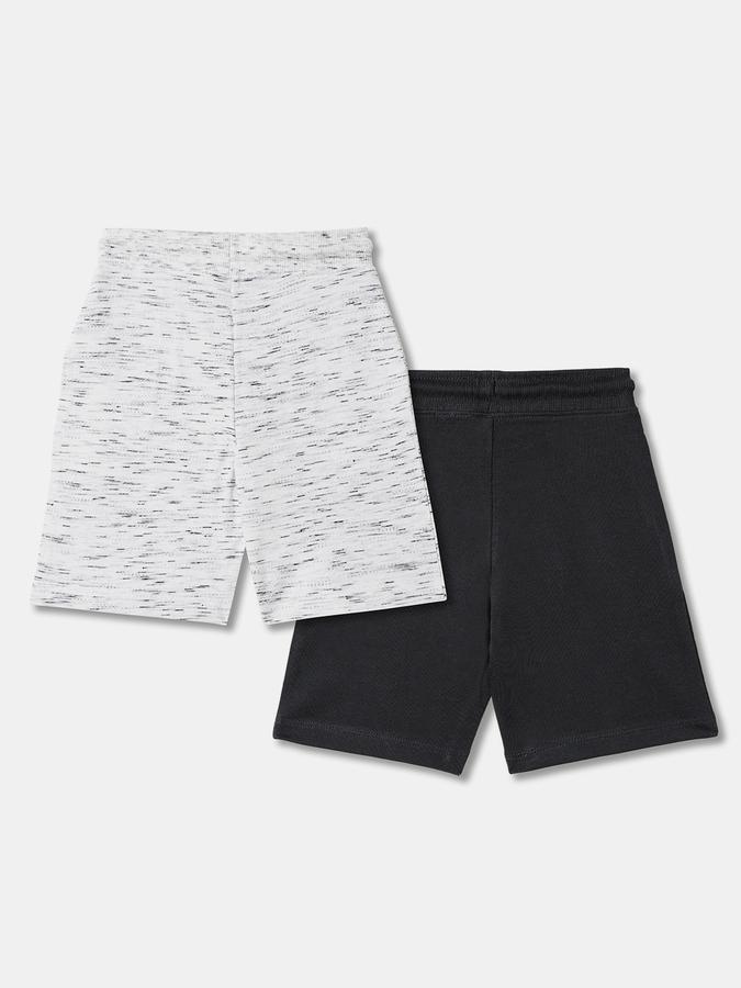 Boys Pack of 2 Typographic Print Regular Fit Shorts image number 1