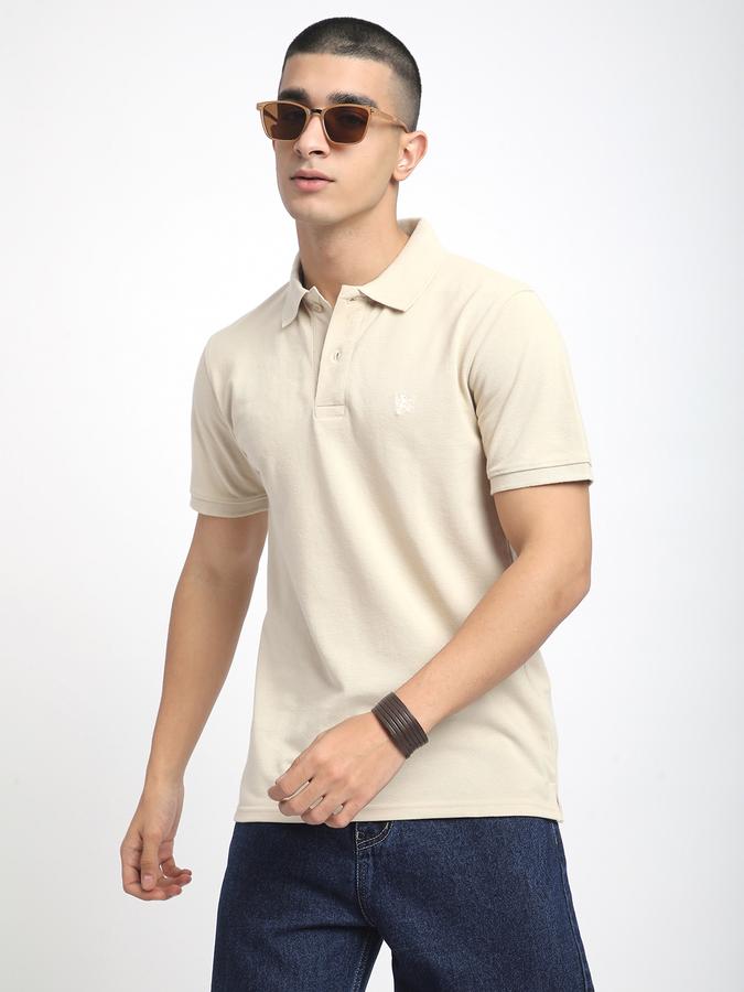 Solid Men Polo Neck T-Shirt