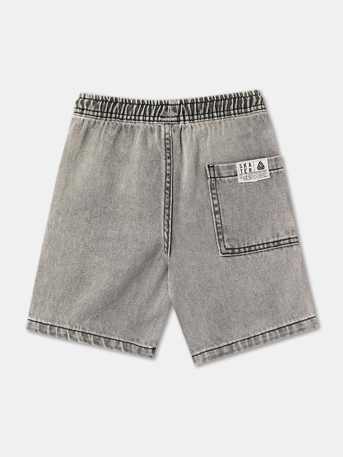 Boys Lightly-Washed Regular Fit Shorts image number 1