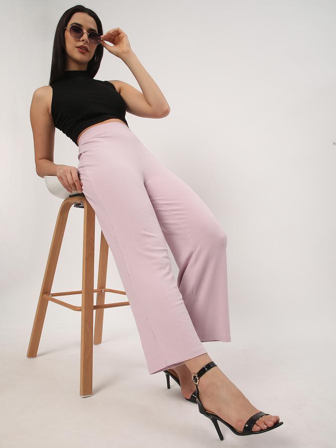 Women Relaxed Fit Flat-Front Pants image number 1