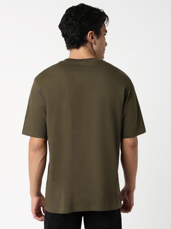 Solid Men Round Neck T-Shirt  image number 3