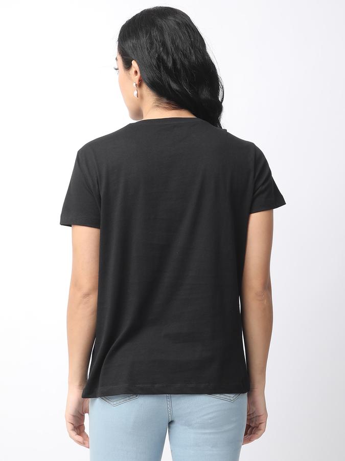 Self Design Women Round Neck T-Shirt image number 2