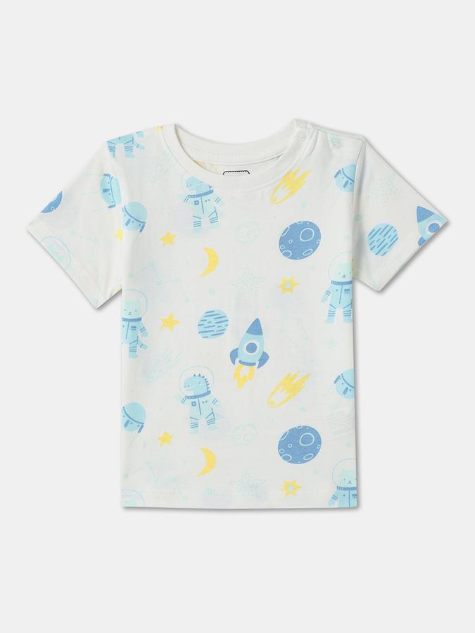 Baby Boys Printed Pure Cotton Regular T Shirt 