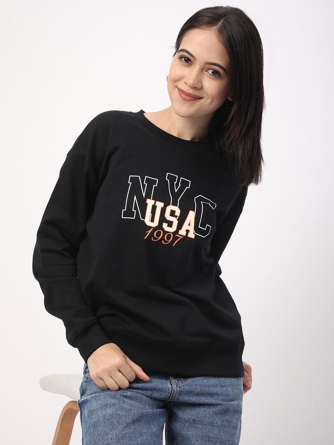 Full Sleeve Graphic Print Women Sweatshirt