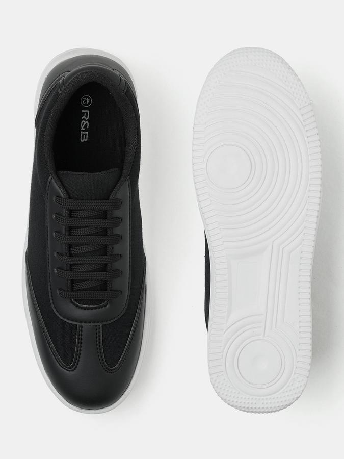 Men Low-Top Lace-Up Sneakers image number 3