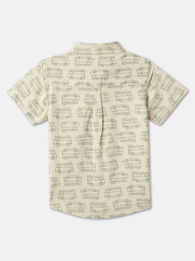 Boys Printed Regular Fit Shirt with Patch Pocket image number 1