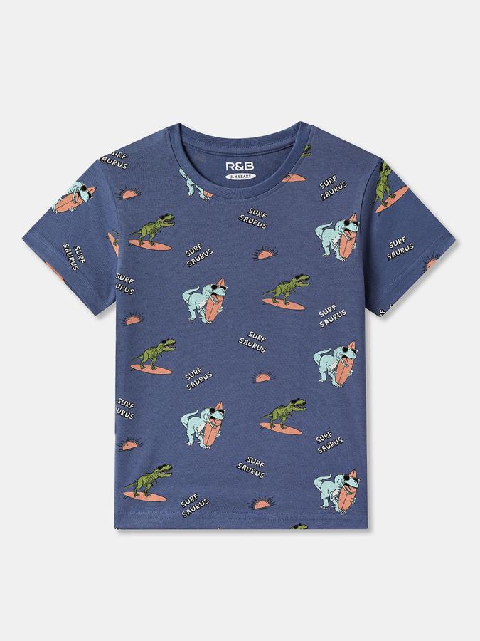 Boys Graphic Print Pure Cotton Regular T Shirt 