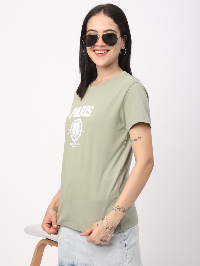 Printed Women Round Neck T-Shirt image number 0