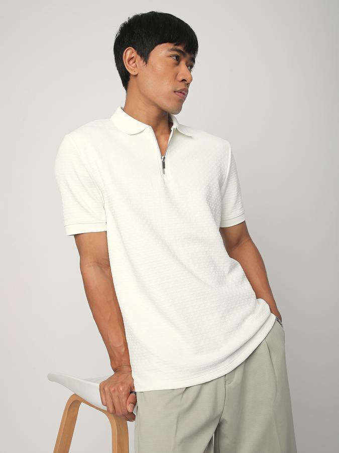 Solid Men Polo Neck T-Shirt