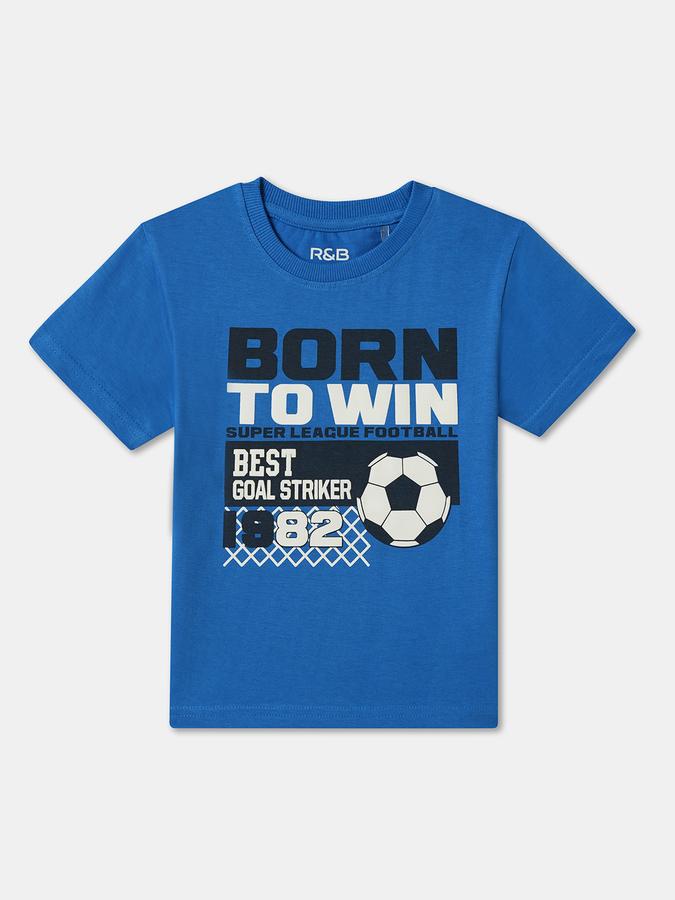 Boys Printed Pure Cotton Regular T Shirt 