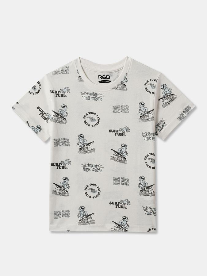 Boys Graphic Print Pure Cotton Regular T Shirt 