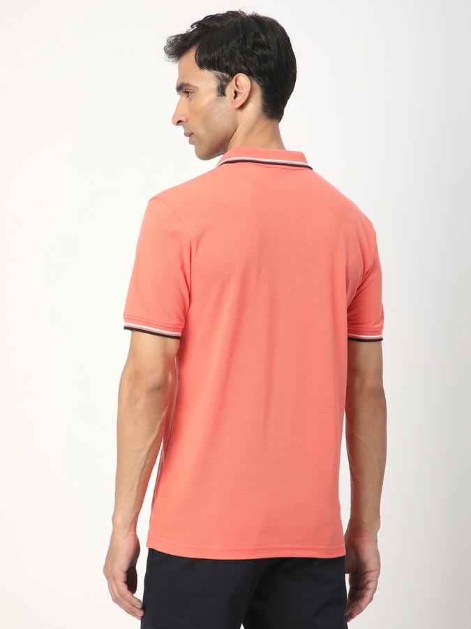 Solid Men Polo Neck T-Shirt image number 2