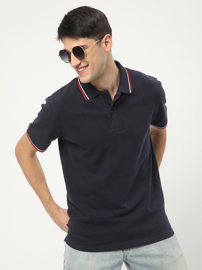 Men Regular Fit Polo T-Shirt with Short Sleeves image number 0